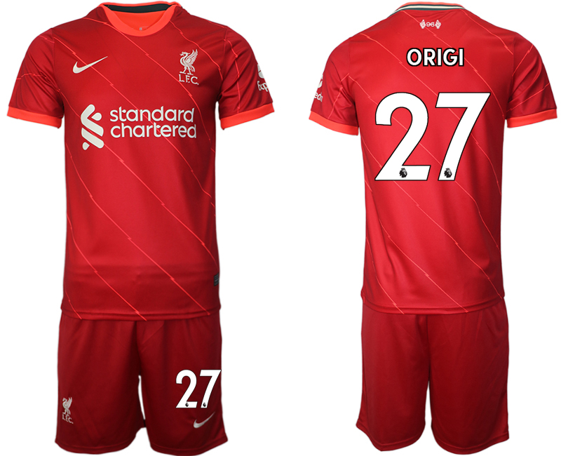 Men 2021-2022 Club Liverpool home red #27 Soccer Jersey